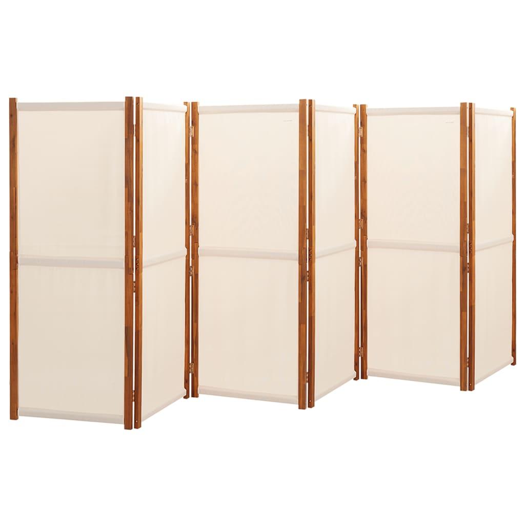 Biombo divisor de 6 paneles gris antracita 240x180 cm