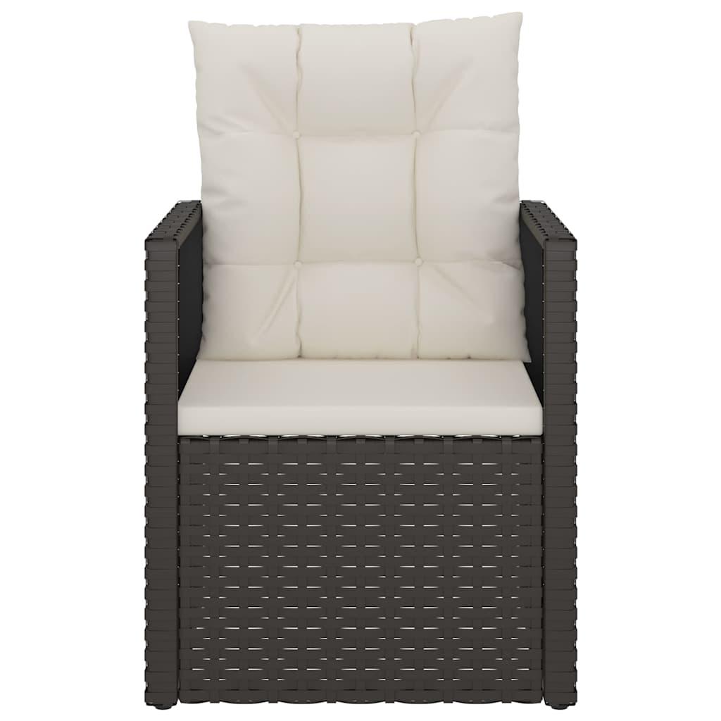 Muebles de jardín con cojines 3 piezas ratán sintético