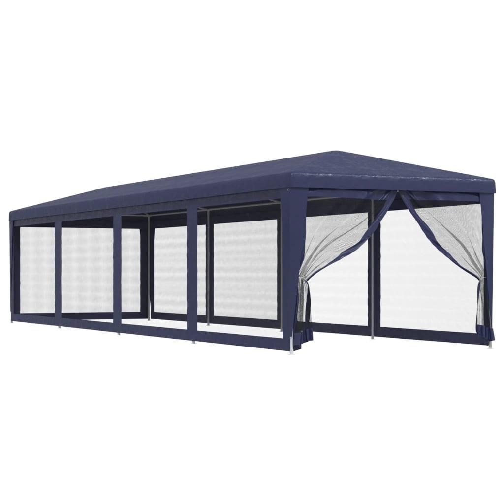 Carpa para fiestas 10 paredes de malla HDPE gris antracita 6x4m