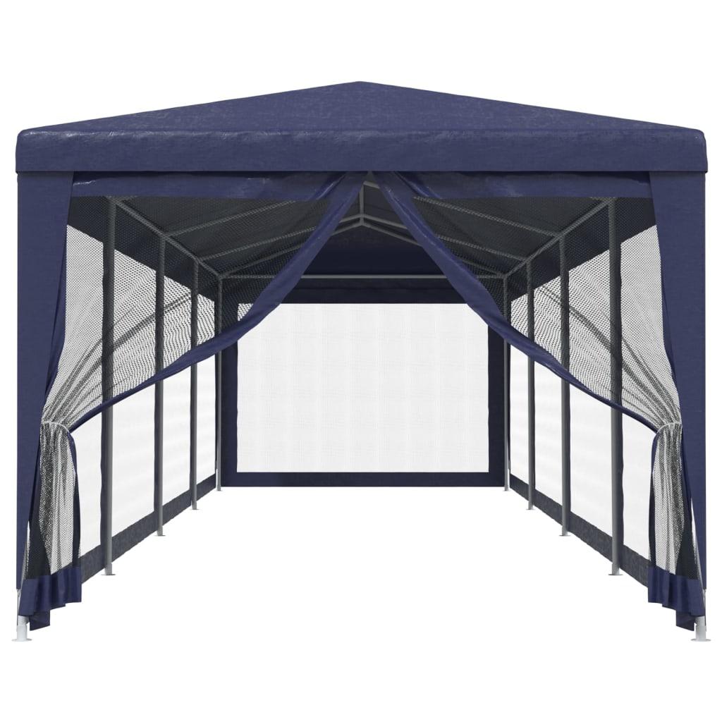 Carpa para fiestas 10 paredes de malla HDPE gris antracita 6x4m