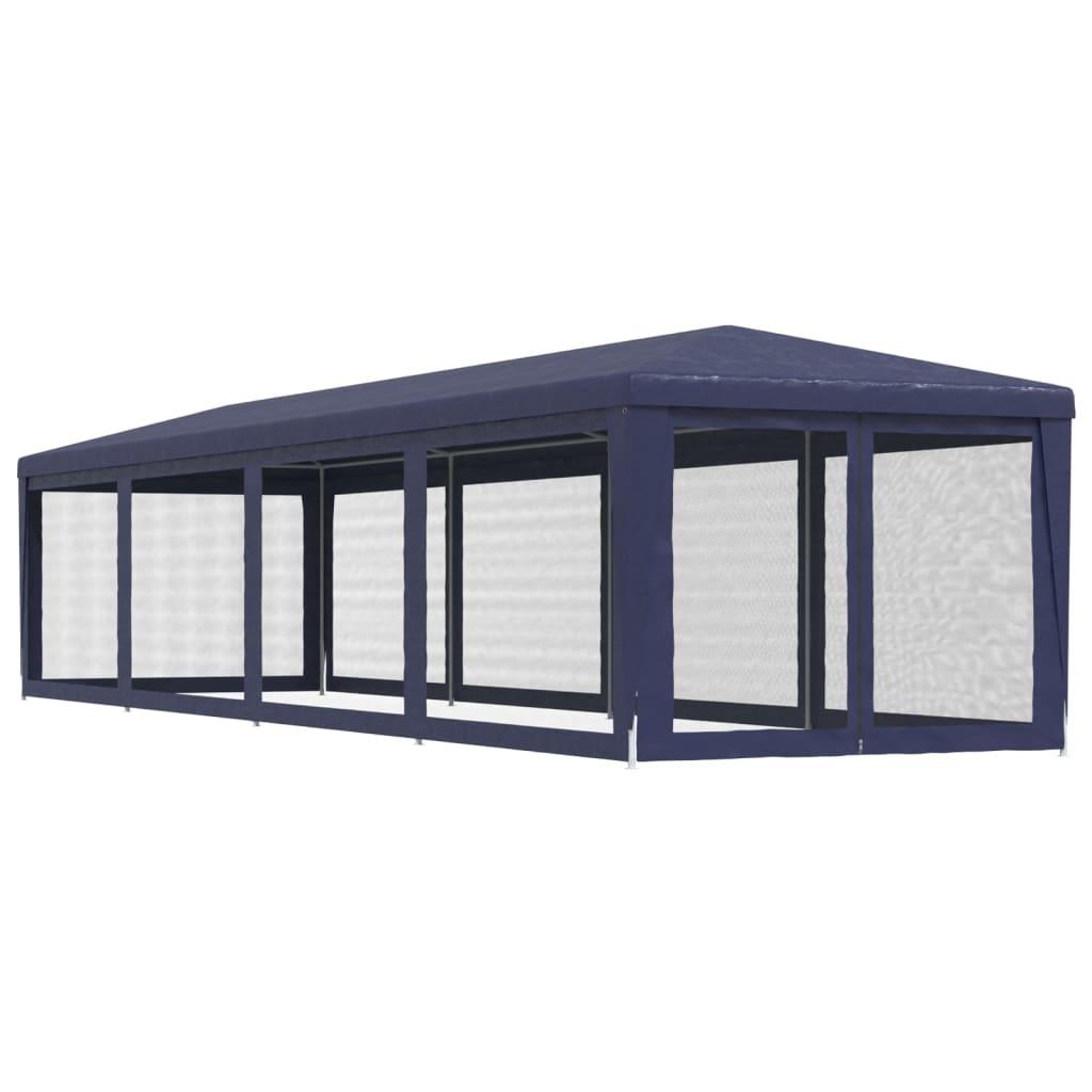 Carpa para fiestas 10 paredes de malla HDPE gris antracita 6x4m