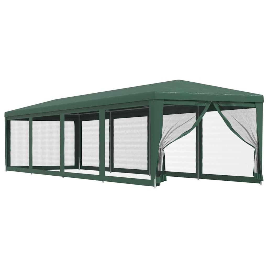 Carpa para fiestas 10 paredes de malla HDPE gris antracita 6x4m