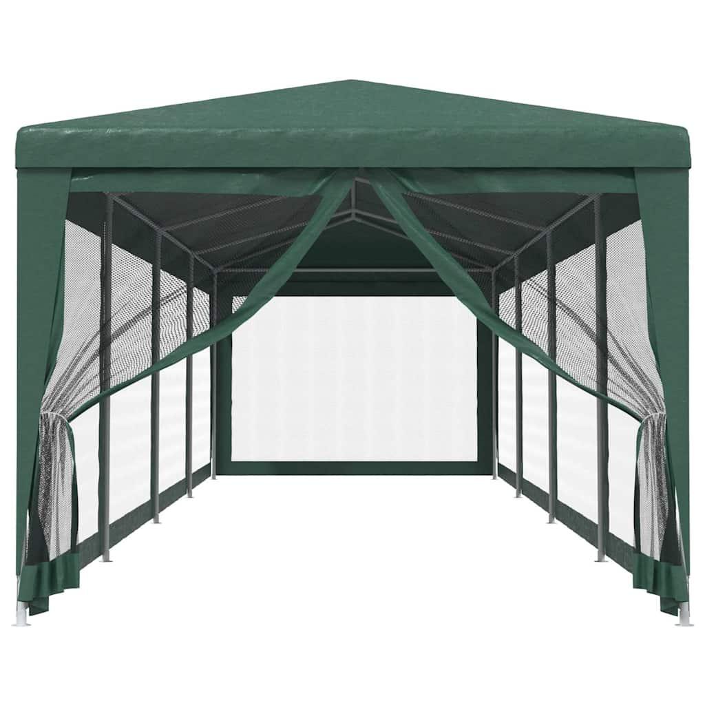 Carpa para fiestas 10 paredes de malla HDPE gris antracita 6x4m