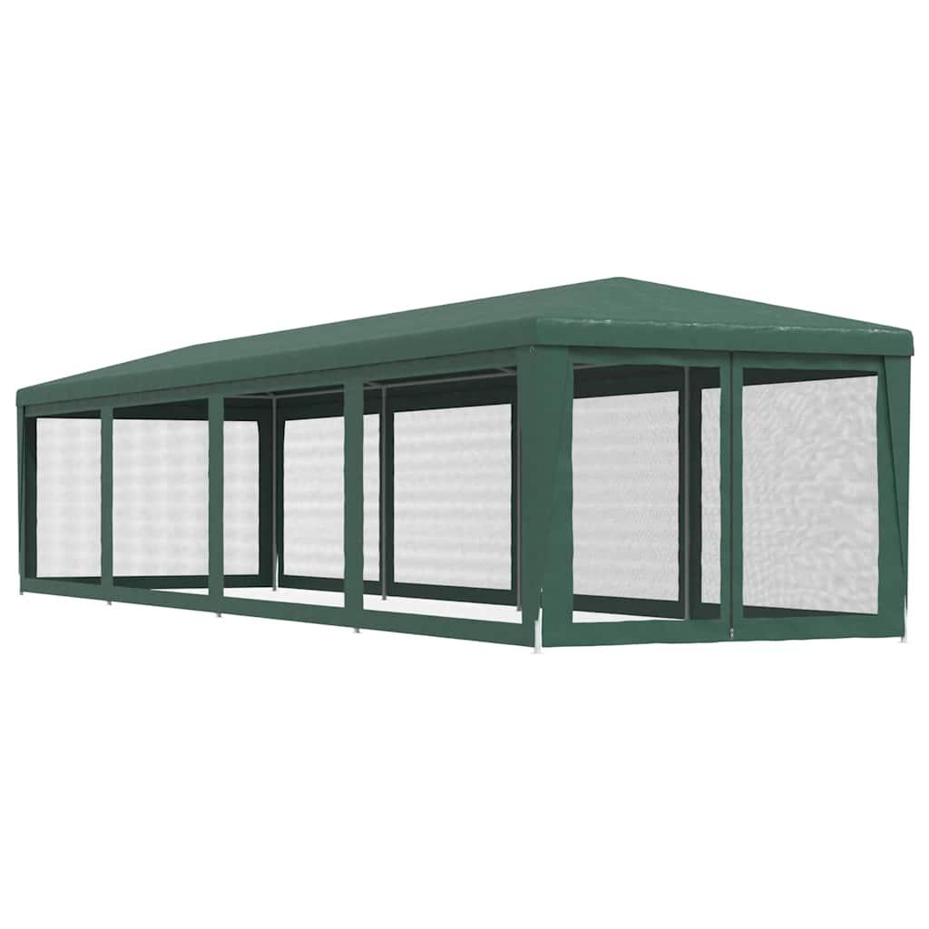 Carpa para fiestas 10 paredes de malla HDPE gris antracita 6x4m