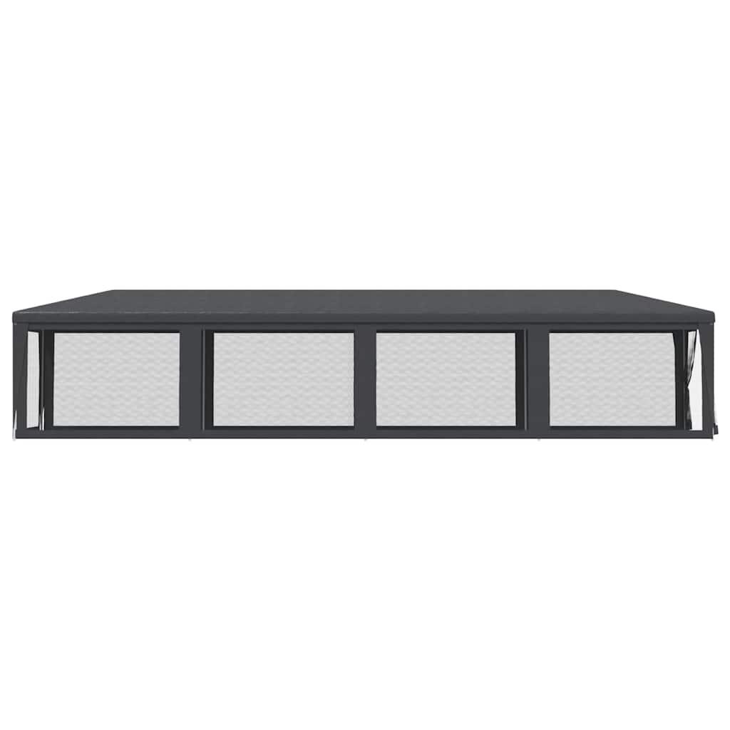 Carpa para fiestas 10 paredes de malla HDPE gris antracita 6x4m