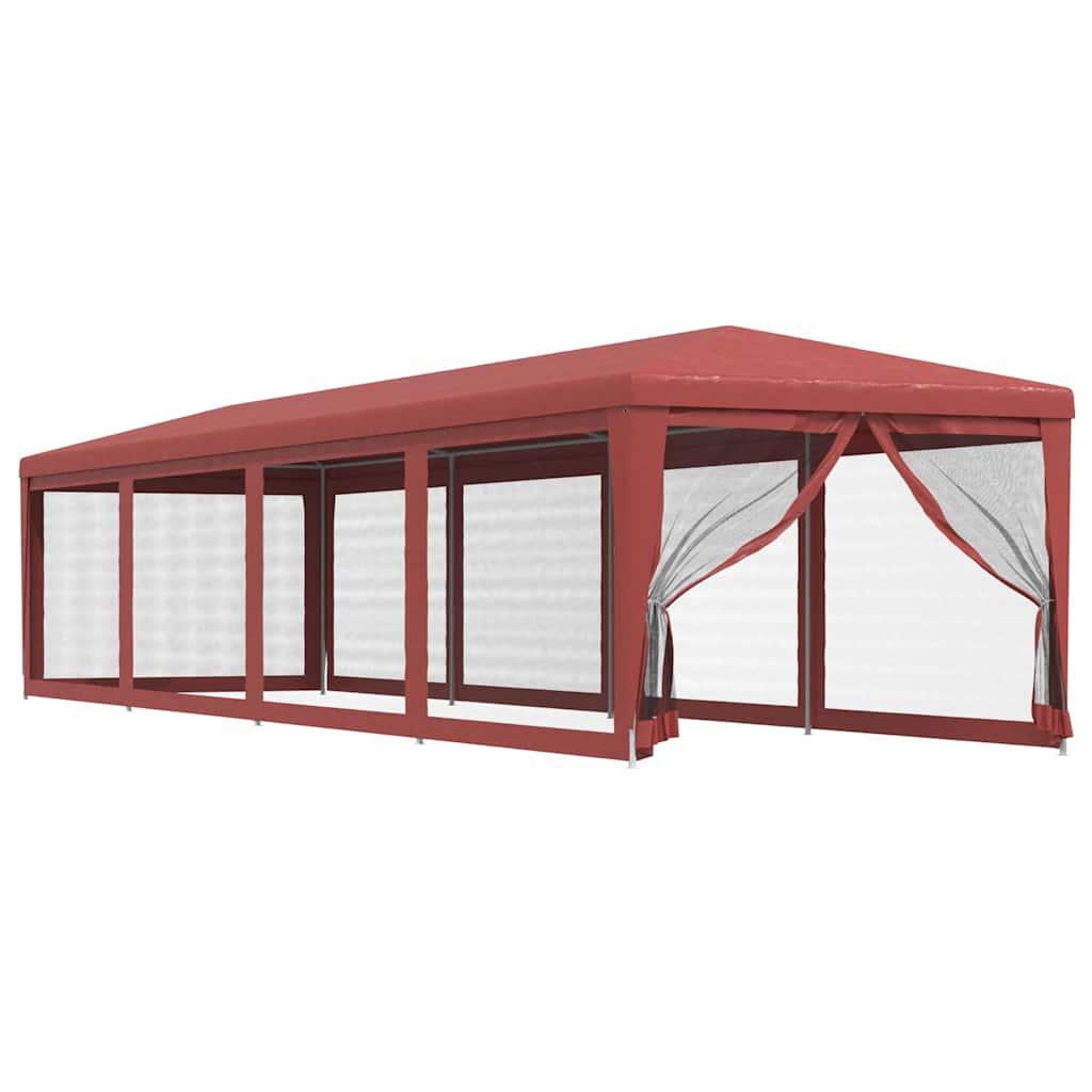 Carpa para fiestas 10 paredes de malla HDPE gris antracita 6x4m