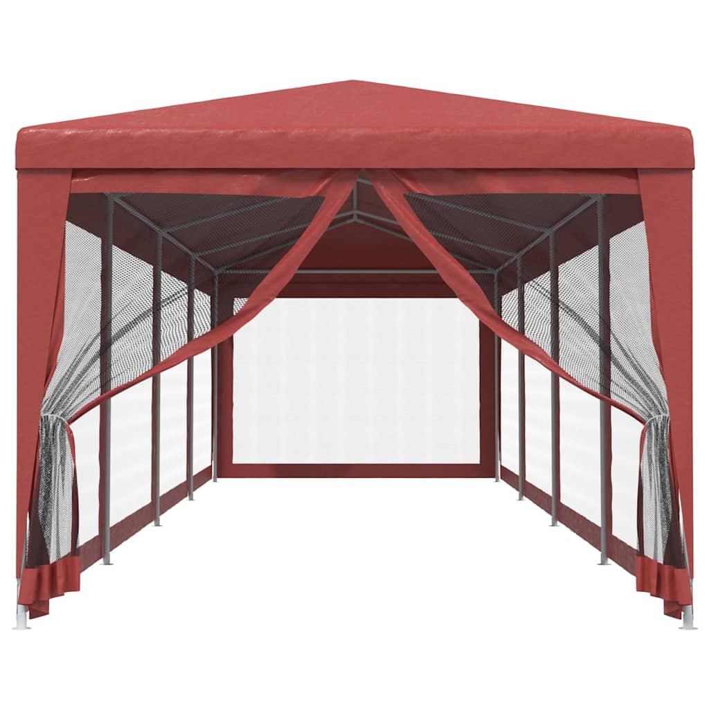 Carpa para fiestas 10 paredes de malla HDPE gris antracita 6x4m
