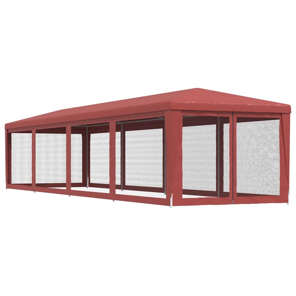 Carpa para fiestas 10 paredes de malla HDPE gris antracita 6x4m