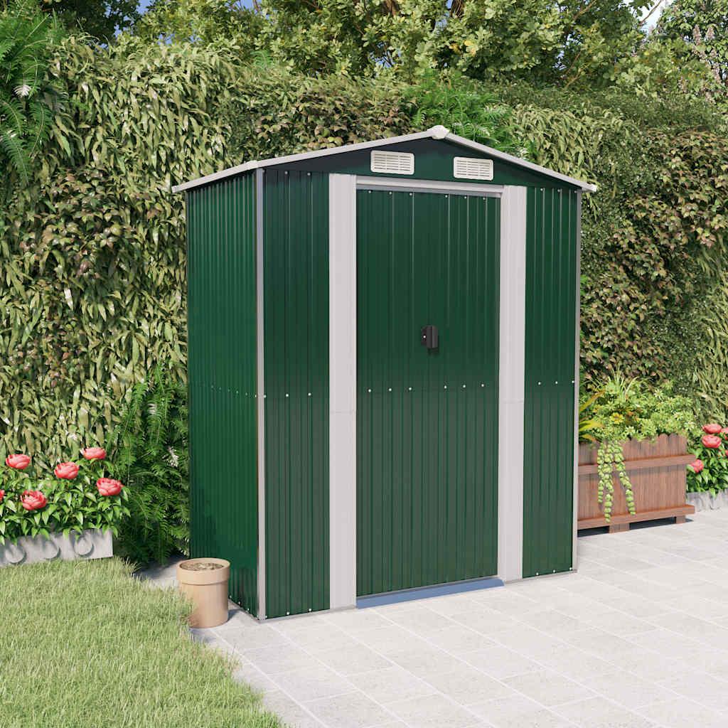 Cobertizo de jardín acero galvanizado gris claro 192x108x223 cm