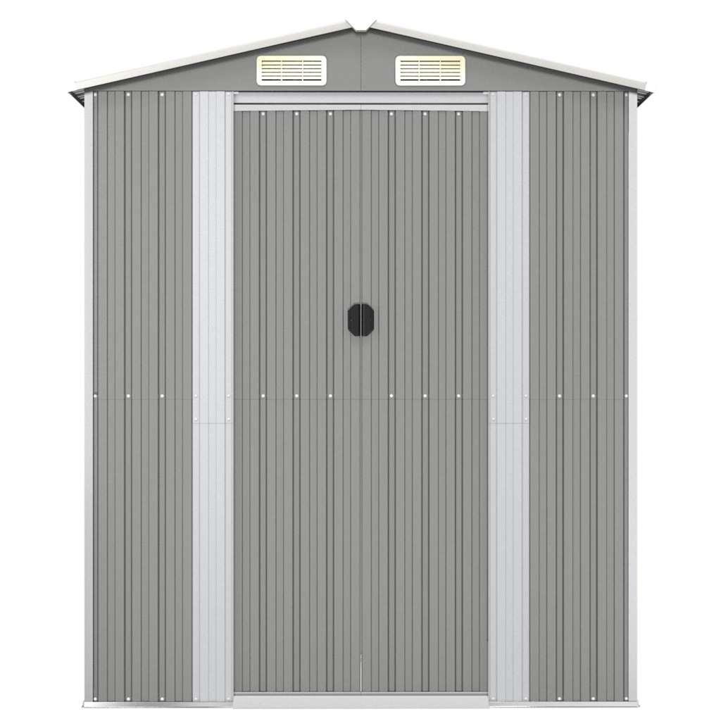 Cobertizo de jardín acero galvanizado gris claro 192x108x223 cm