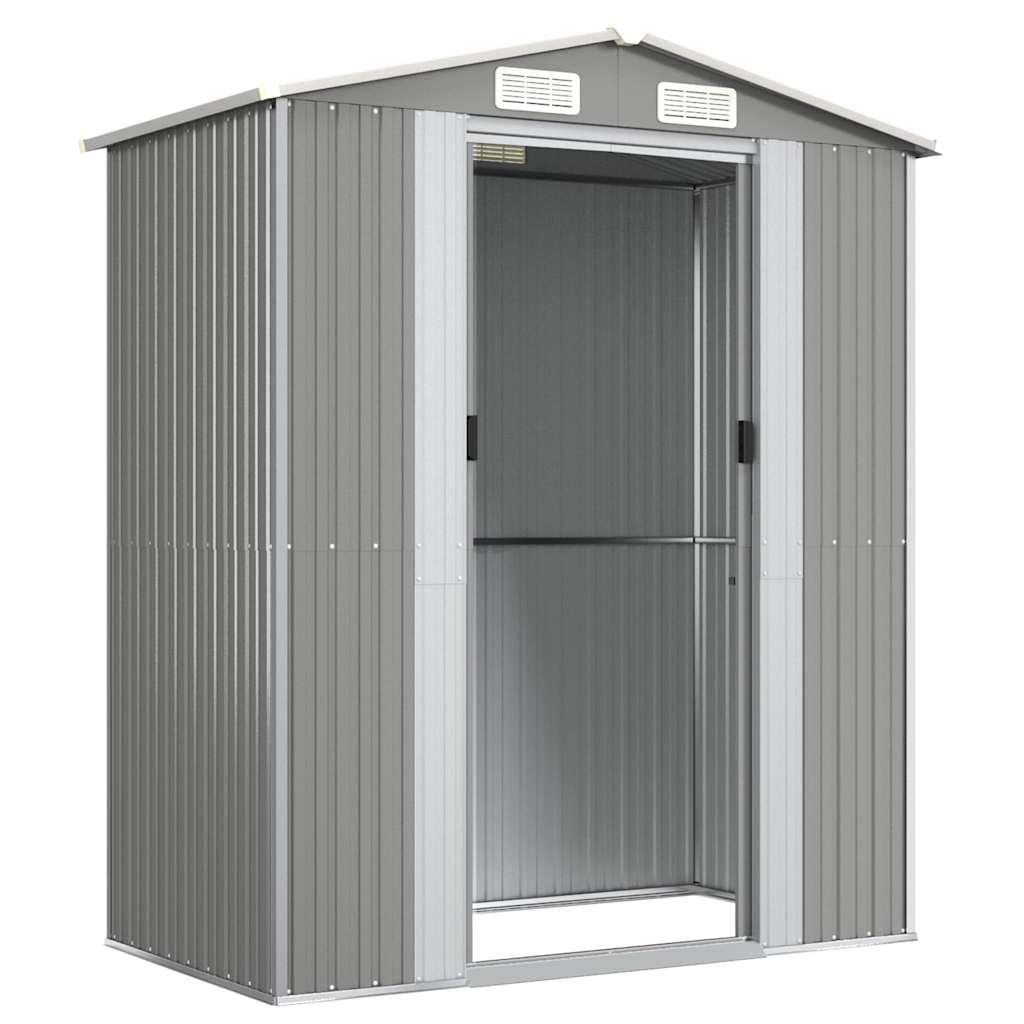 Cobertizo de jardín acero galvanizado gris claro 192x108x223 cm