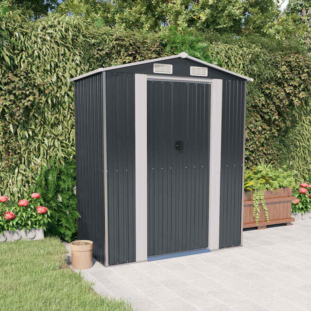 Cobertizo de jardín acero galvanizado gris claro 192x108x223 cm