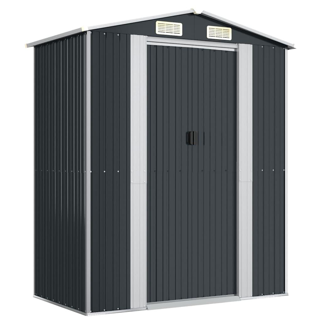 Cobertizo de jardín acero galvanizado gris claro 192x108x223 cm