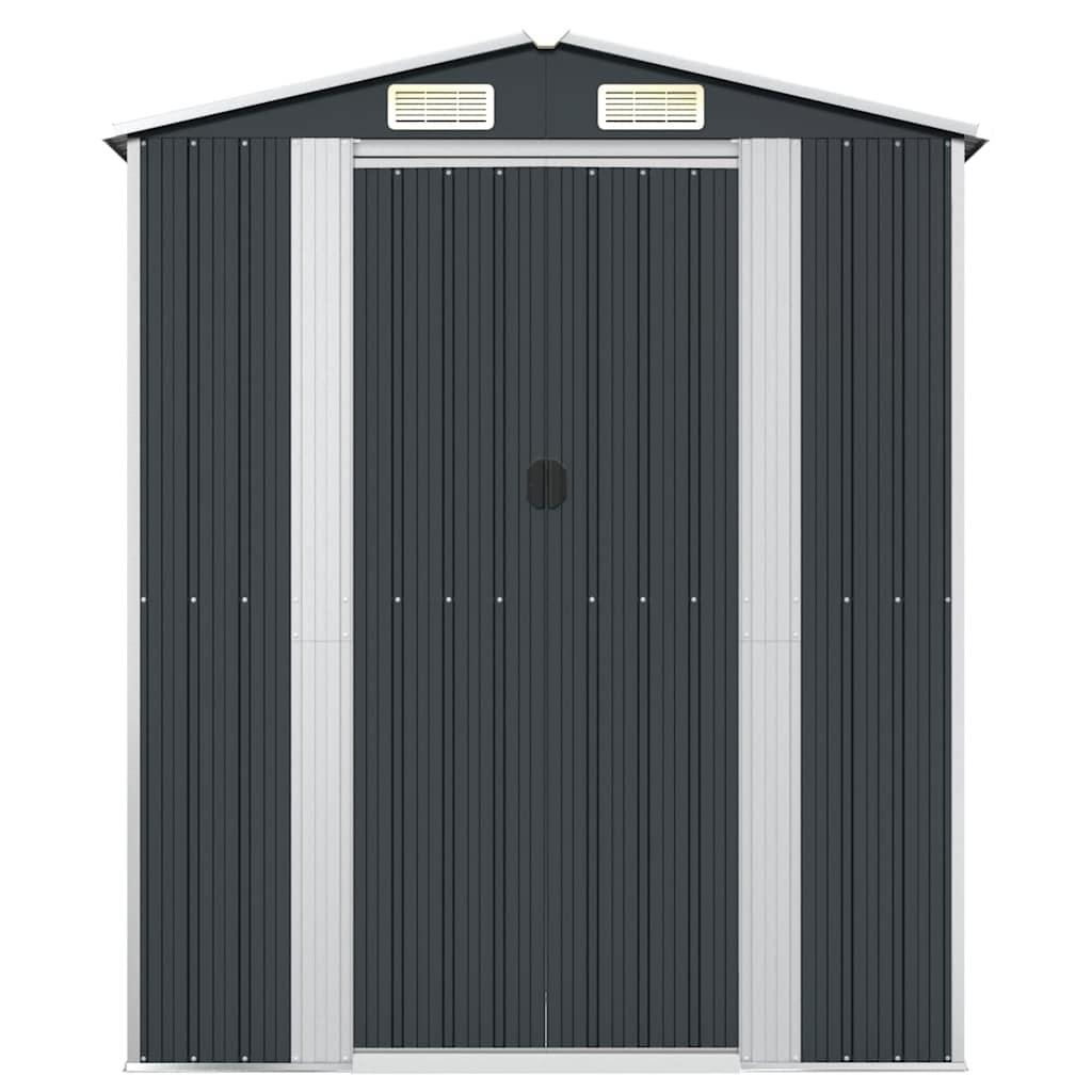 Cobertizo de jardín acero galvanizado gris claro 192x108x223 cm