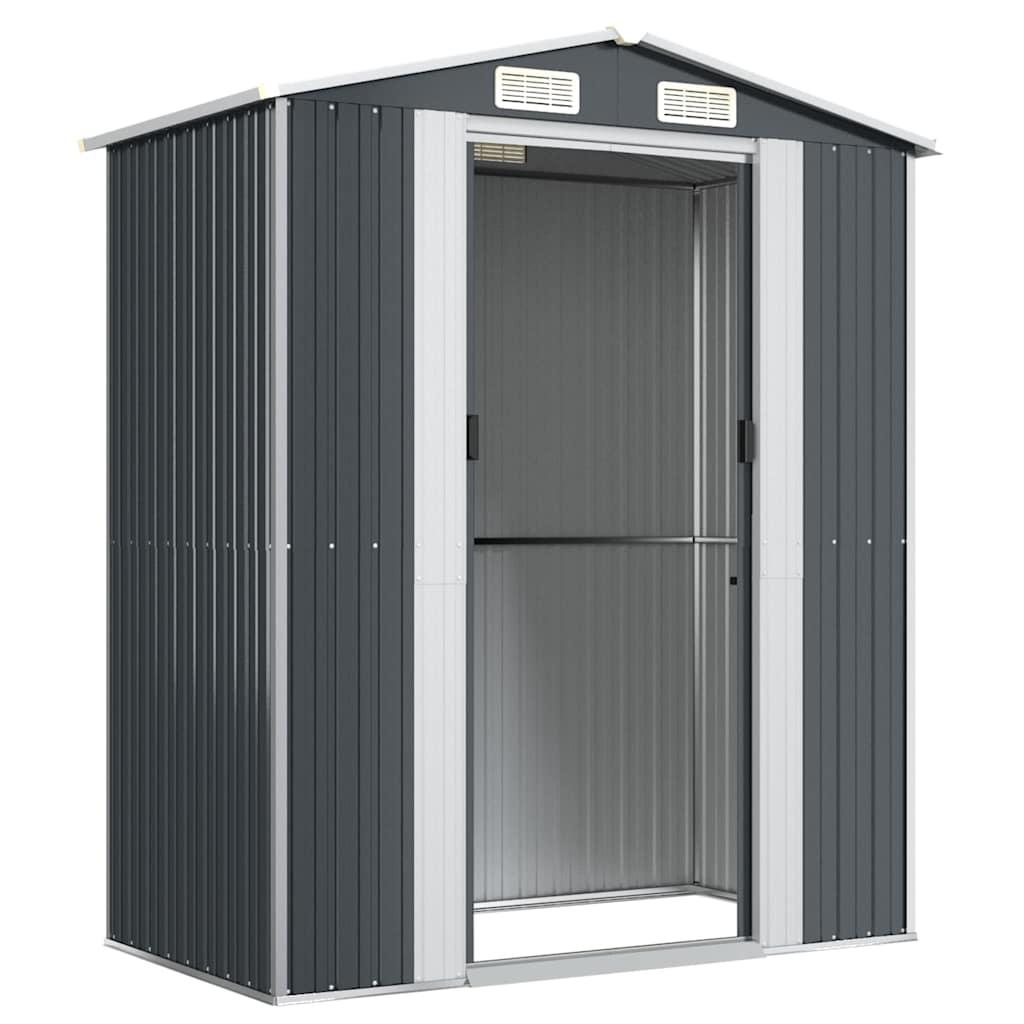 Cobertizo de jardín acero galvanizado gris claro 192x108x223 cm