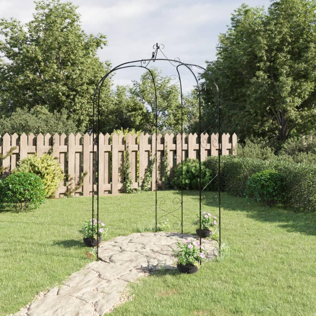Arco de jardín Negro 102 x 50 x 218 cm Acero