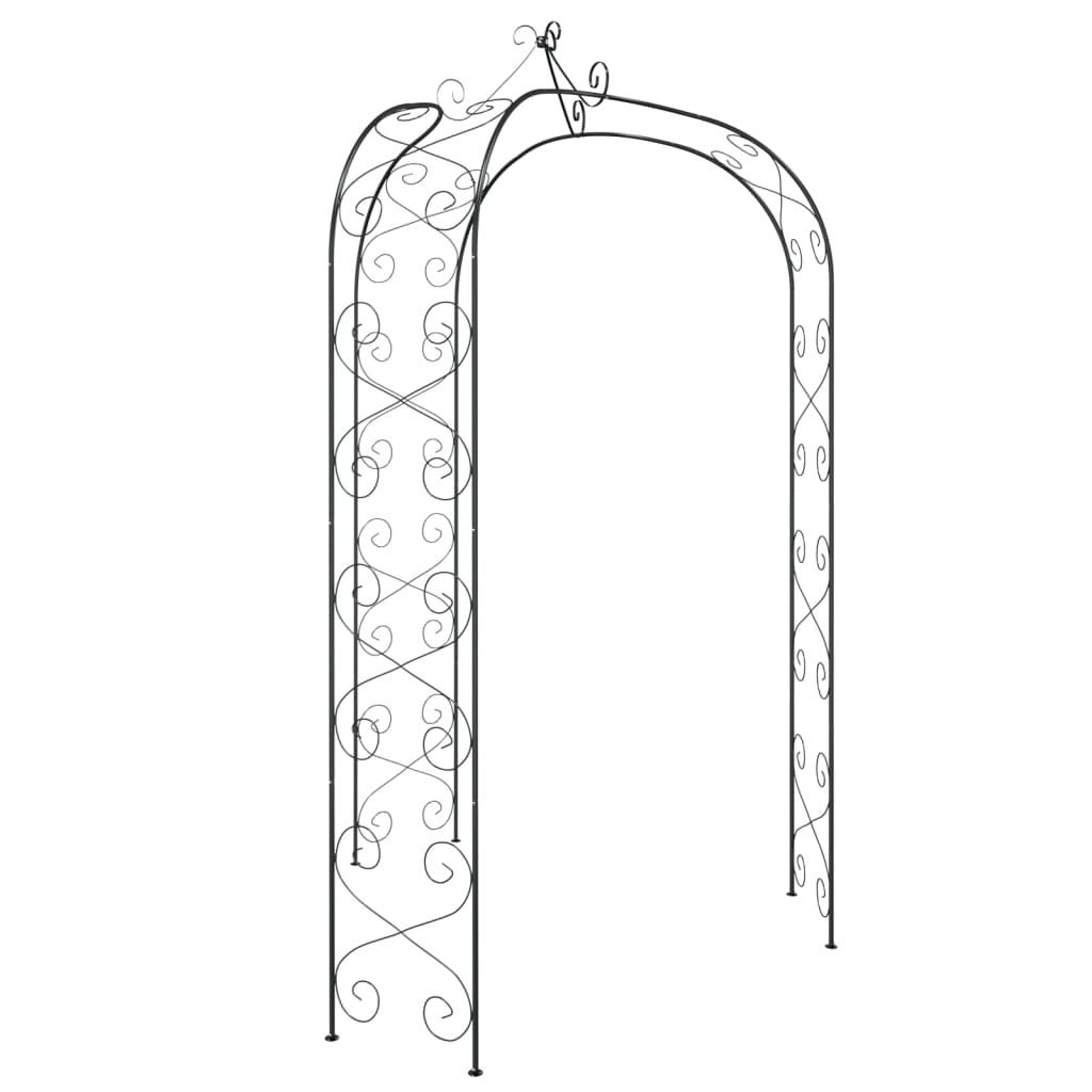 Arco de jardín Negro 102 x 50 x 218 cm Acero