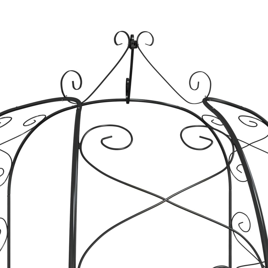 Arco de jardín Negro 102 x 50 x 218 cm Acero