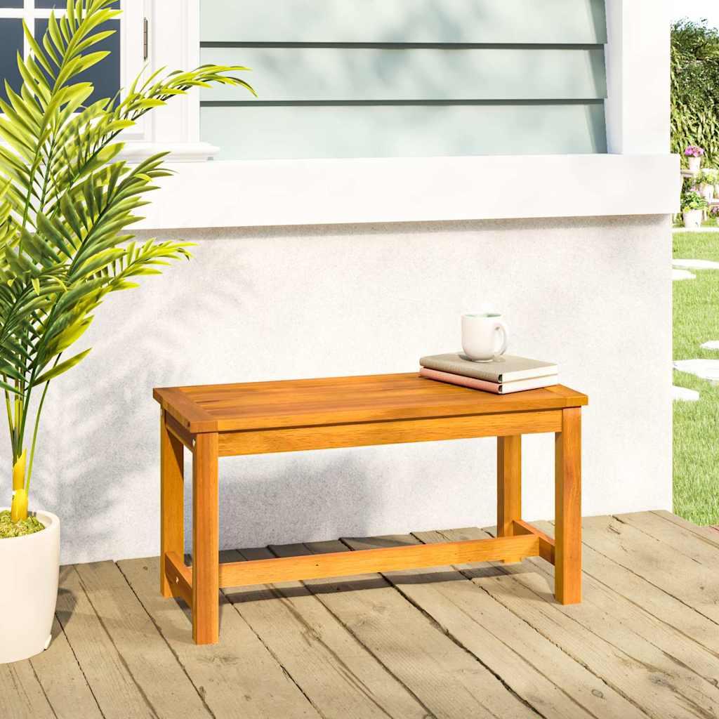 Banco de jardín madera maciza de acacia 150x35x45 cm