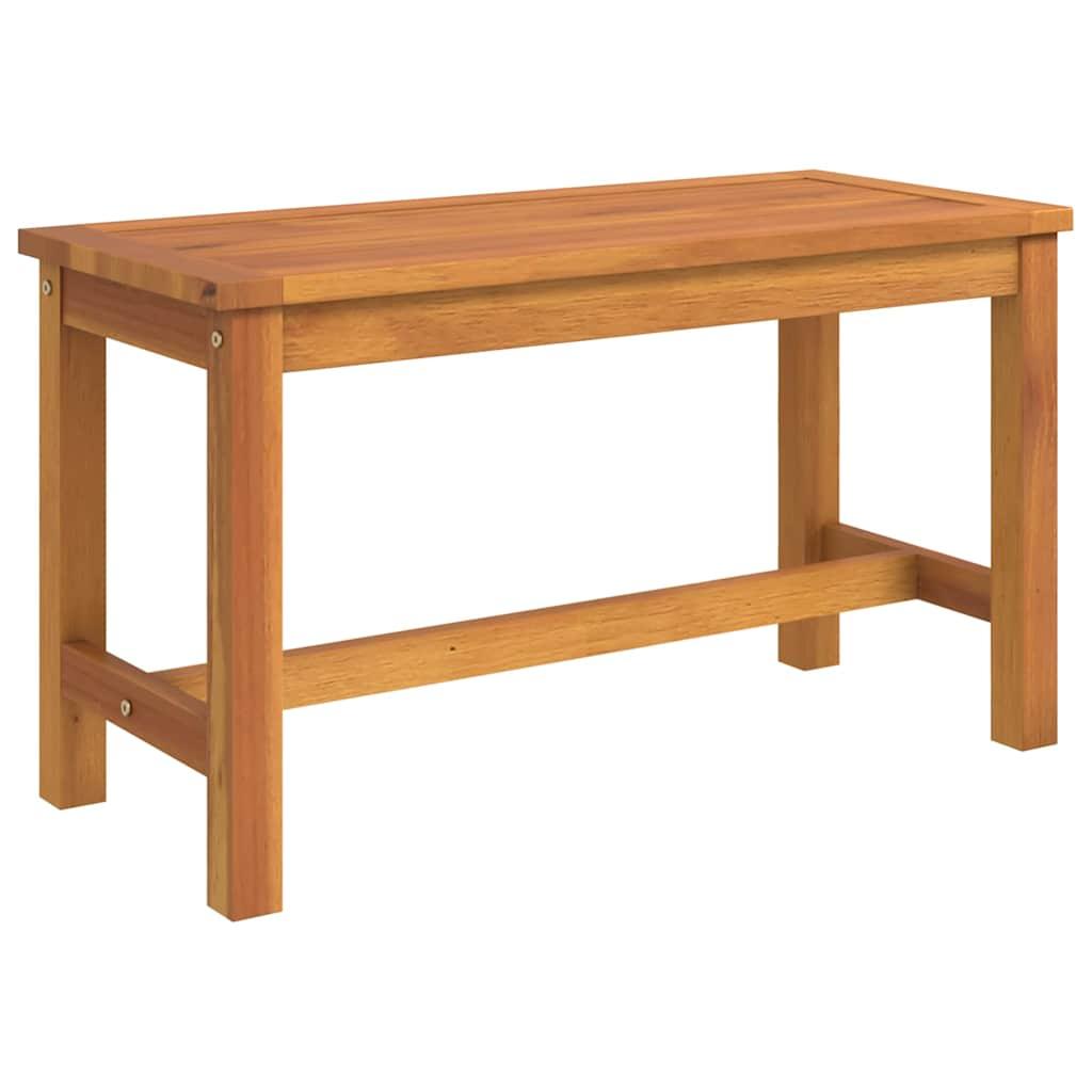 Banco de jardín madera maciza de acacia 150x35x45 cm