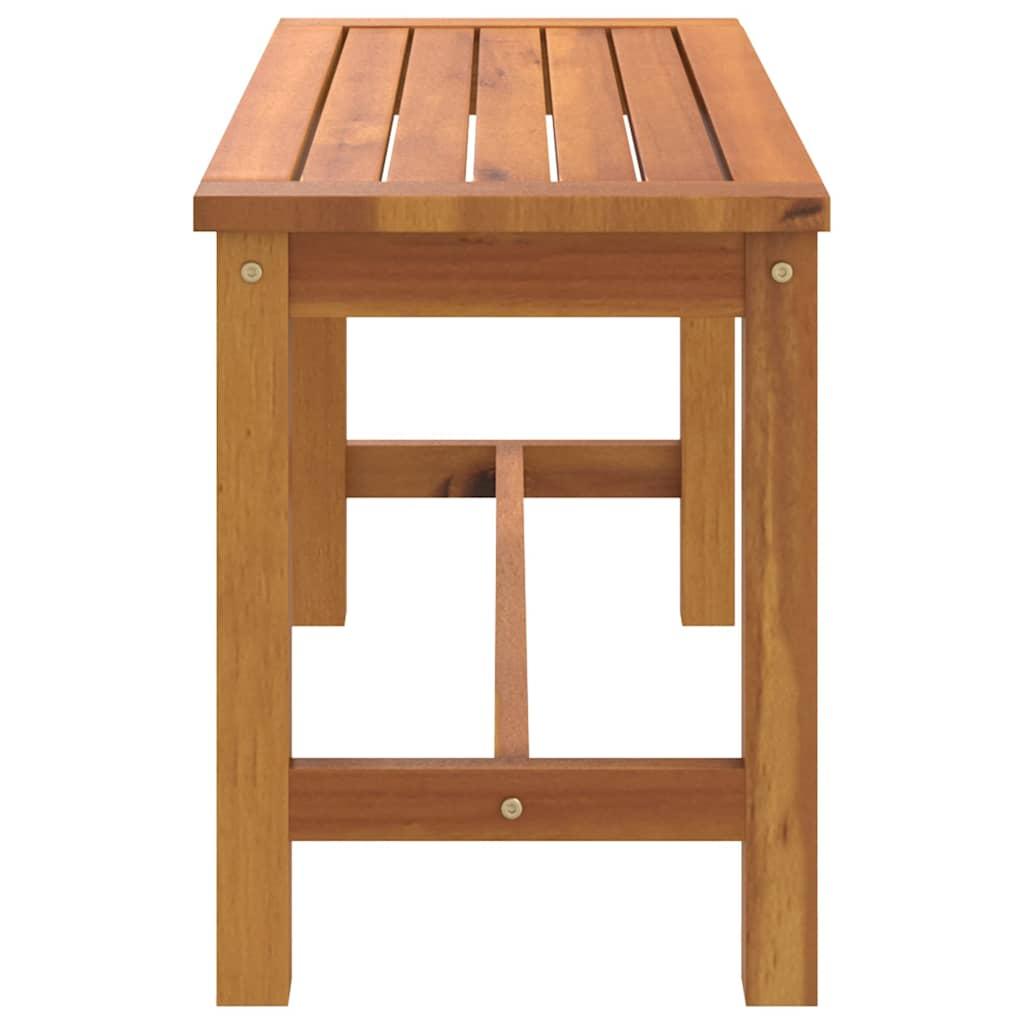 Banco de jardín madera maciza de acacia 150x35x45 cm