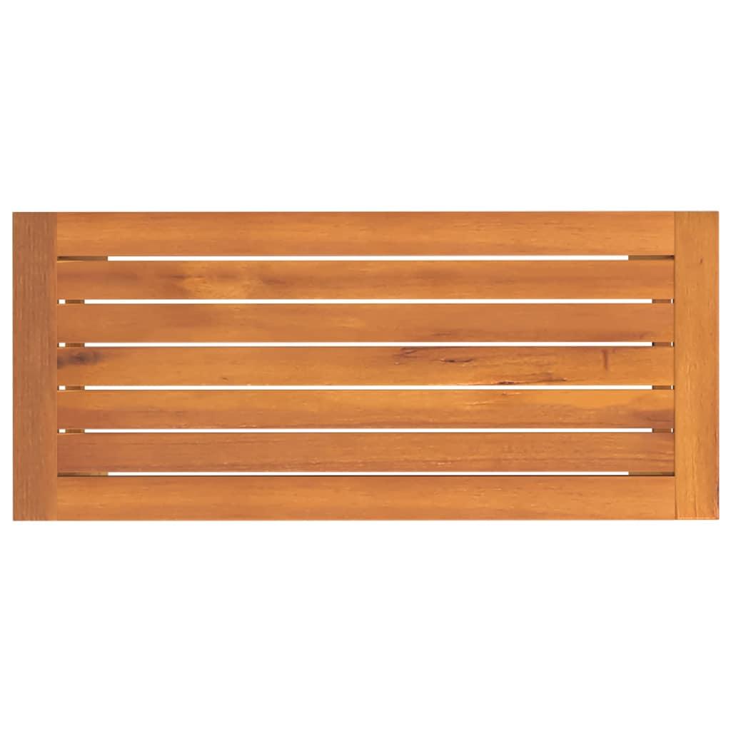 Banco de jardín madera maciza de acacia 150x35x45 cm