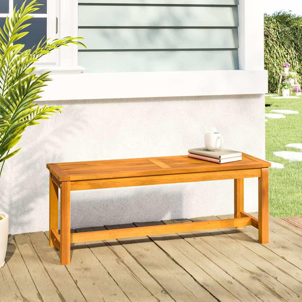 Banco de jardín madera maciza de acacia 150x35x45 cm