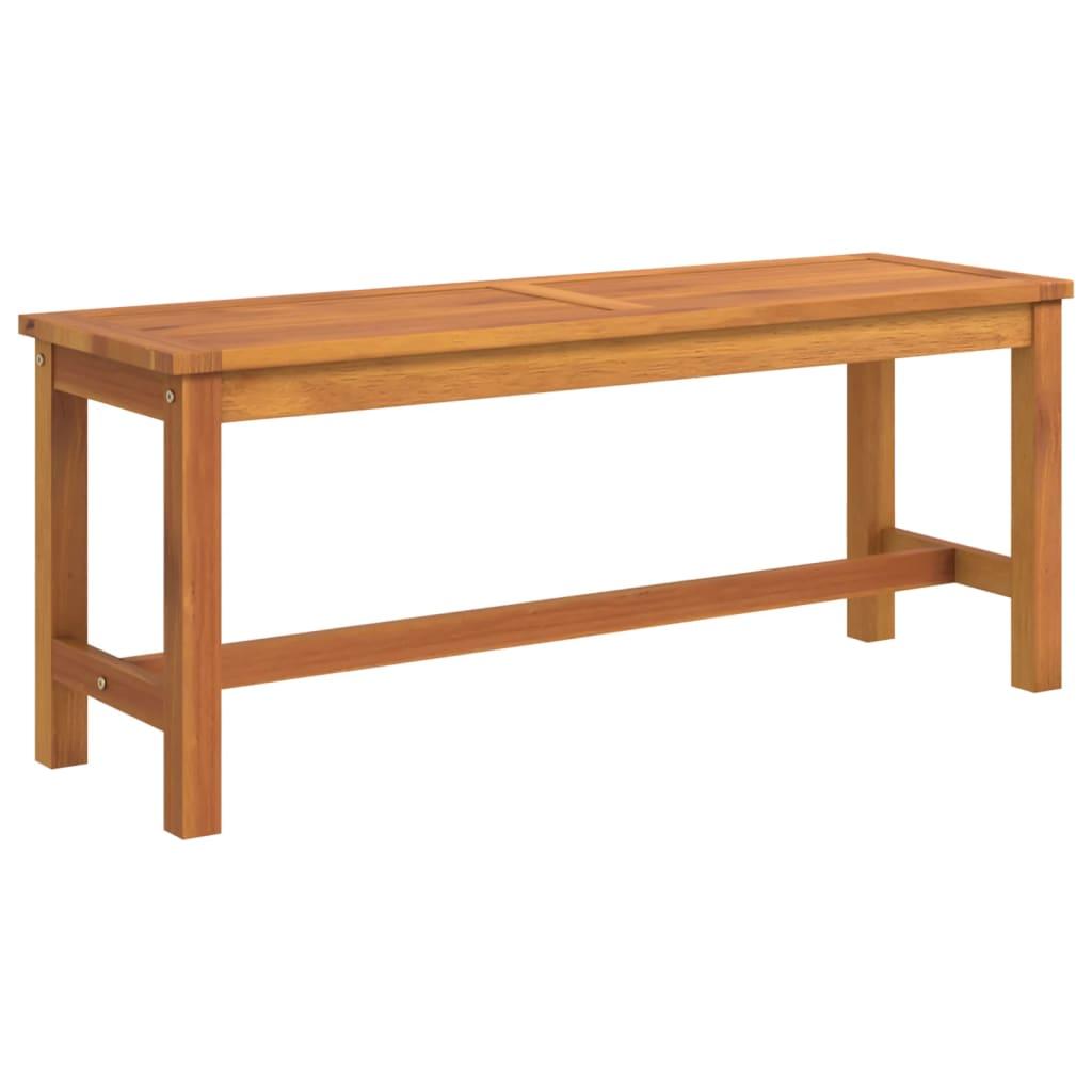 Banco de jardín madera maciza de acacia 150x35x45 cm