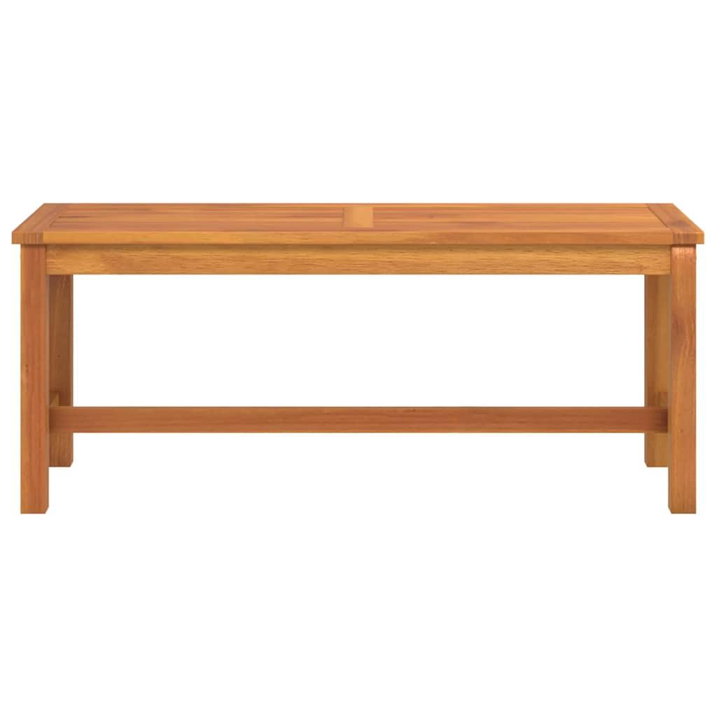 Banco de jardín madera maciza de acacia 150x35x45 cm