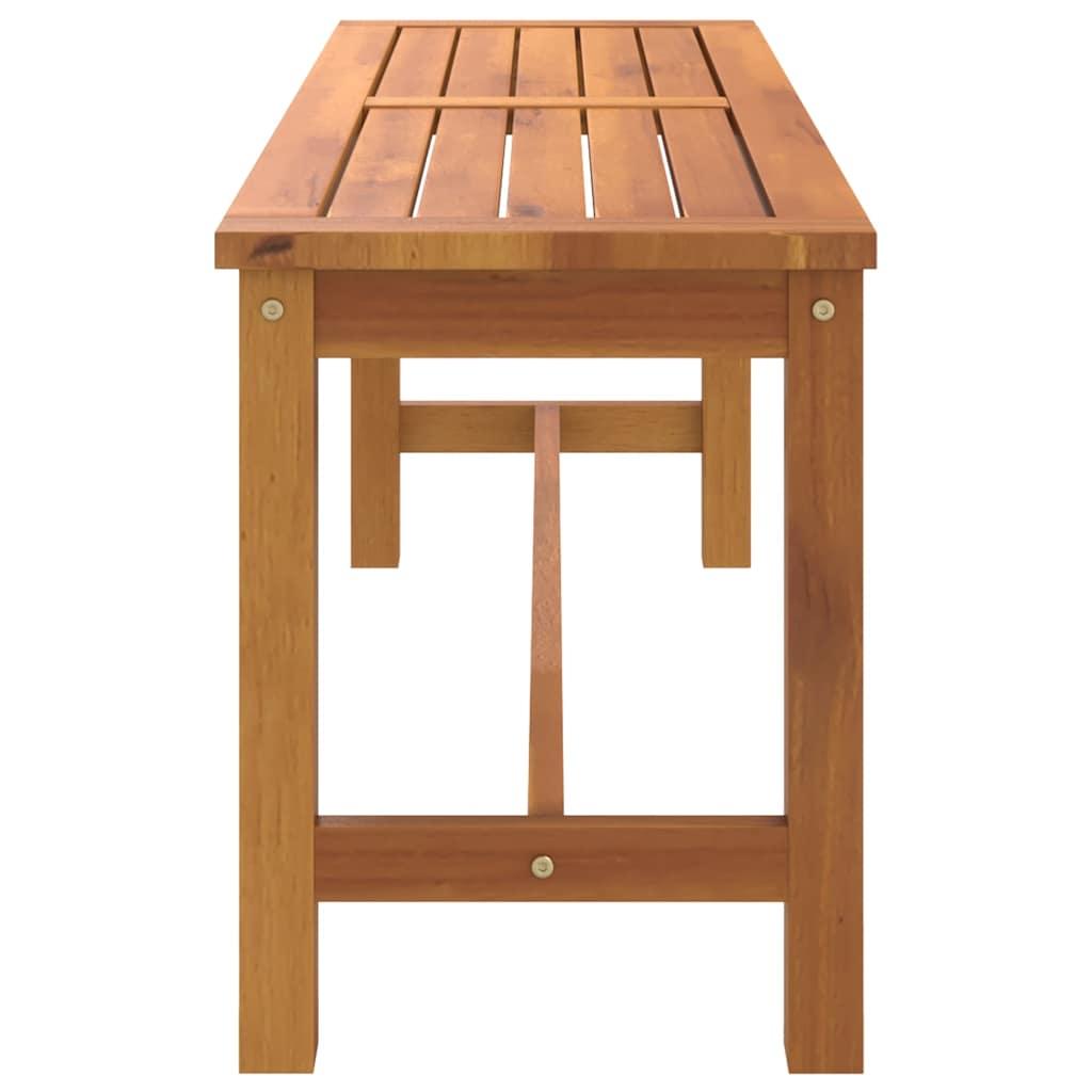 Banco de jardín madera maciza de acacia 150x35x45 cm
