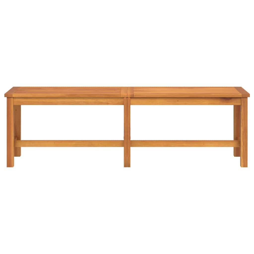 Banco de jardín madera maciza de acacia 150x35x45 cm
