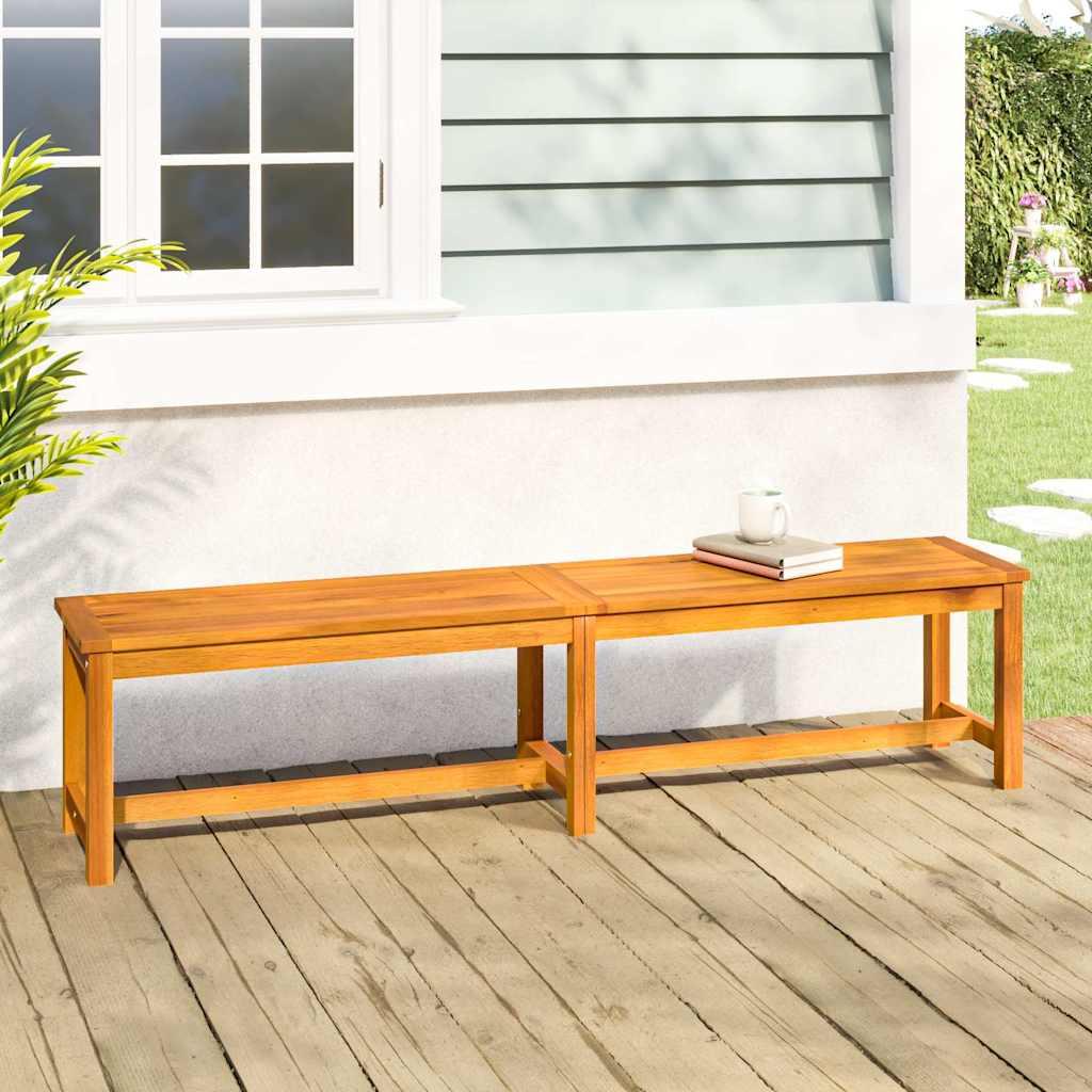 Banco de jardín madera maciza de acacia 150x35x45 cm