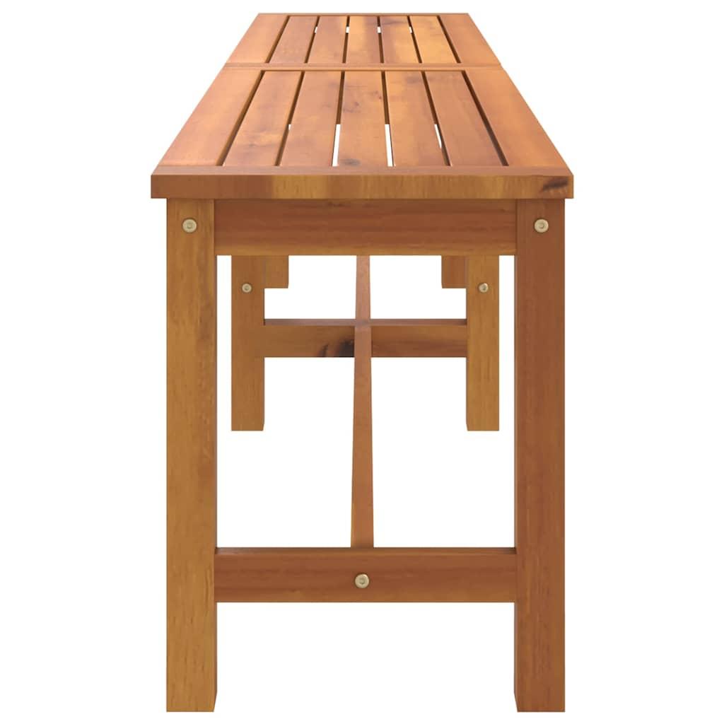 Banco de jardín madera maciza de acacia 150x35x45 cm