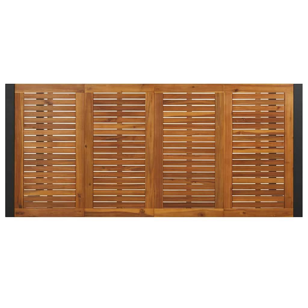 Mesa de jardín con patas en U madera maciza acacia 148x80x75 cm
