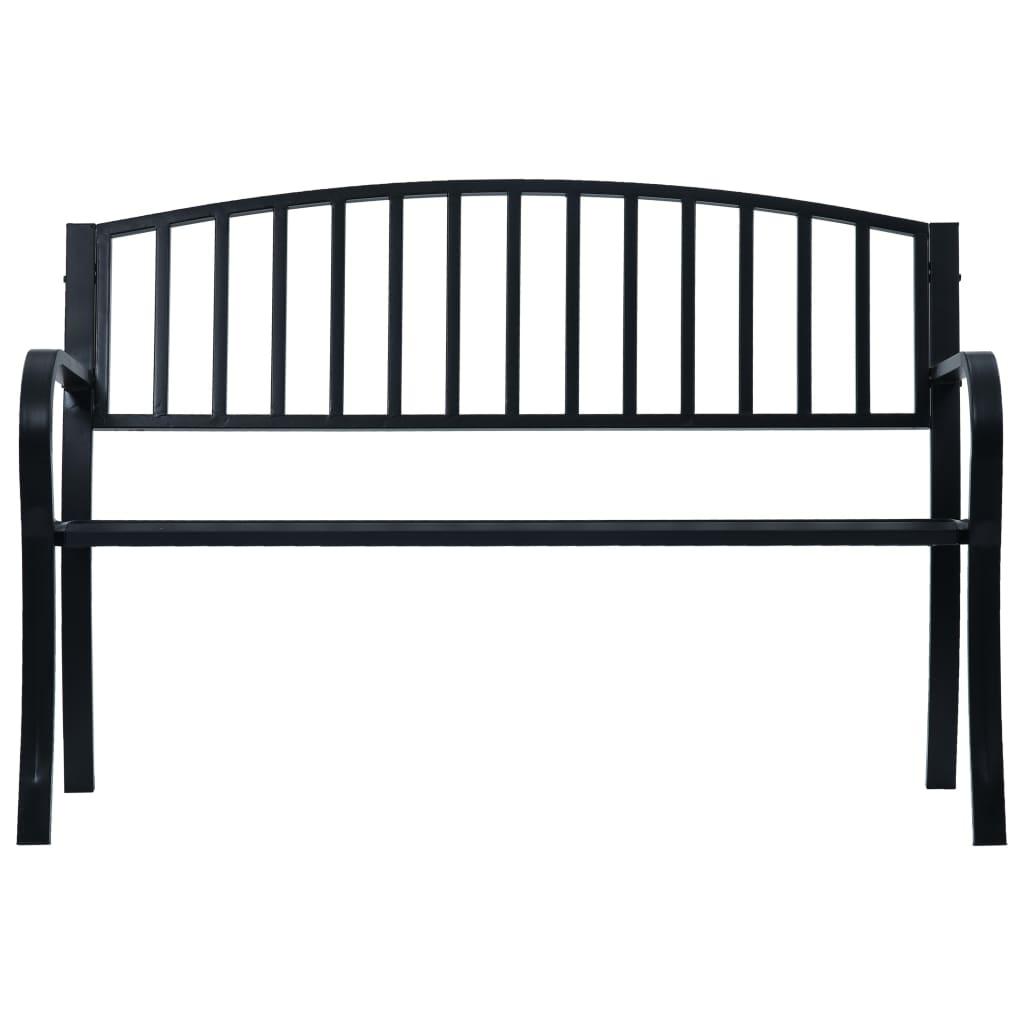 Banco de jardín de acero marrón envejecido 132 cm