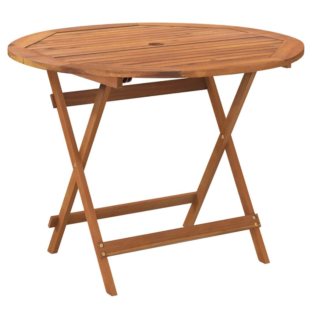 Mesa de jardín plegable madera maciza de acacia 135x85x75 cm