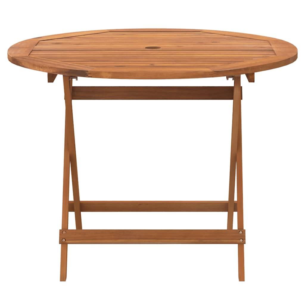 Mesa de jardín plegable madera maciza de acacia 135x85x75 cm
