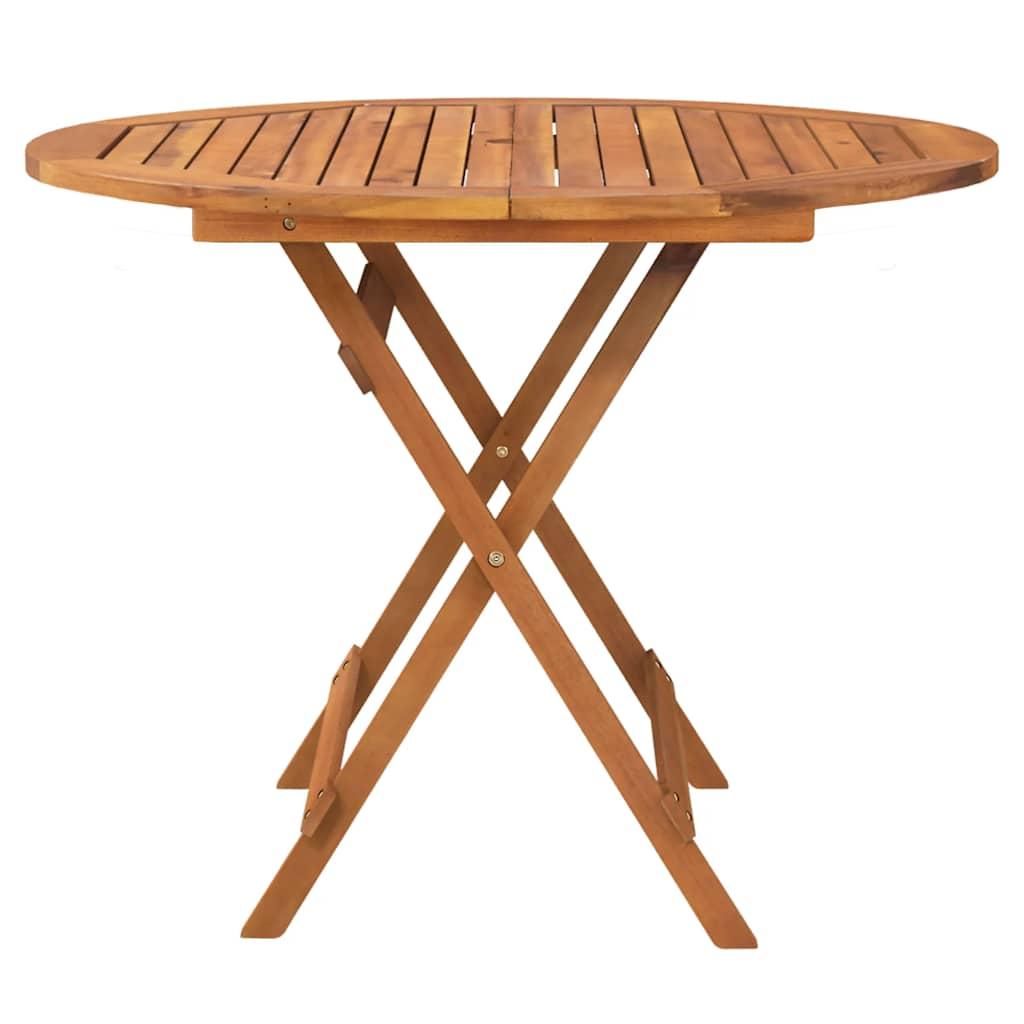 Mesa de jardín plegable madera maciza de acacia 135x85x75 cm