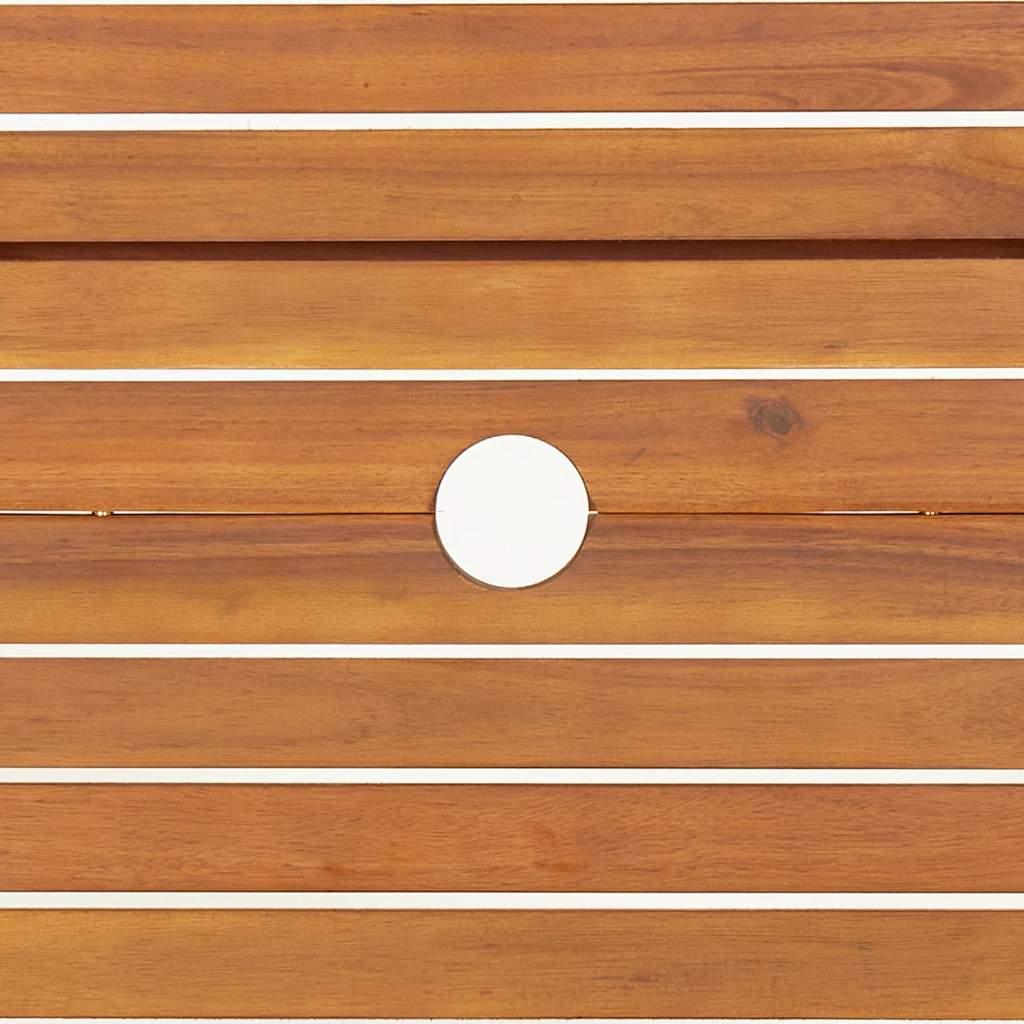 Mesa de jardín plegable madera maciza de acacia 135x85x75 cm