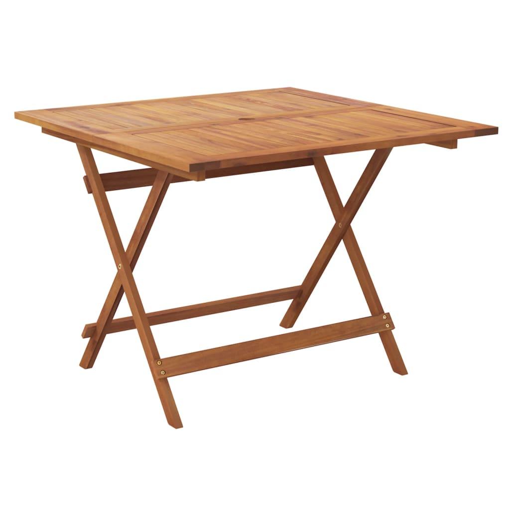 Mesa de jardín plegable madera maciza de acacia 135x85x75 cm