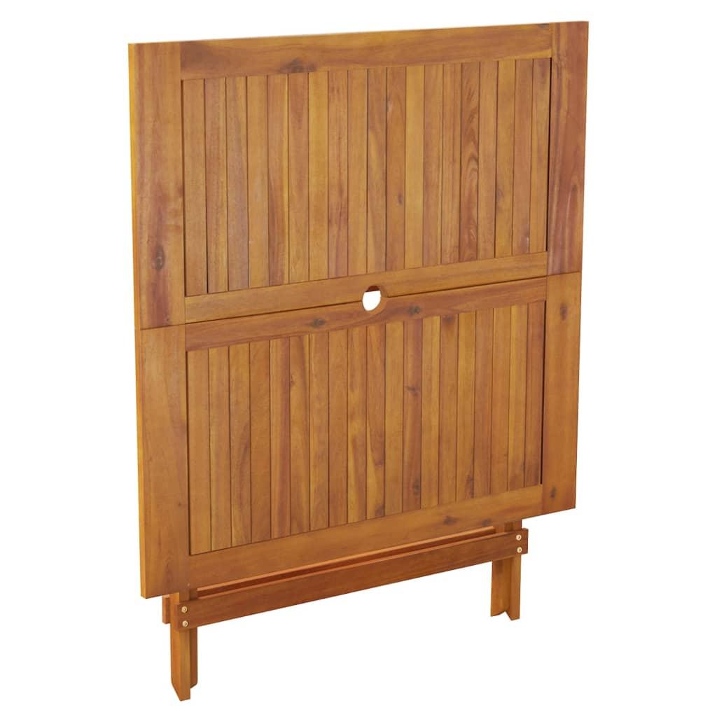 Mesa de jardín plegable madera maciza de acacia 135x85x75 cm