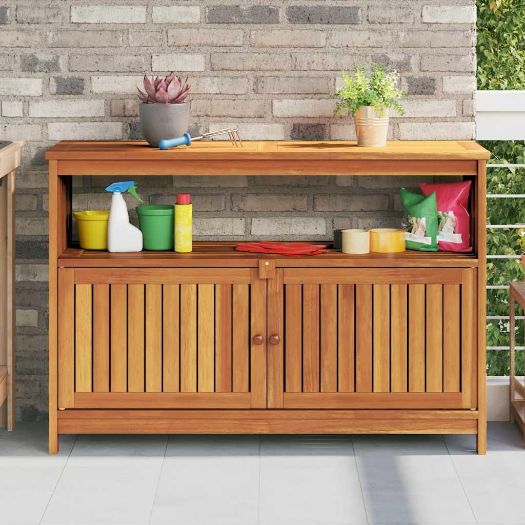 Mesa consola de jardín madera maciza de acacia 110x40x75 cm