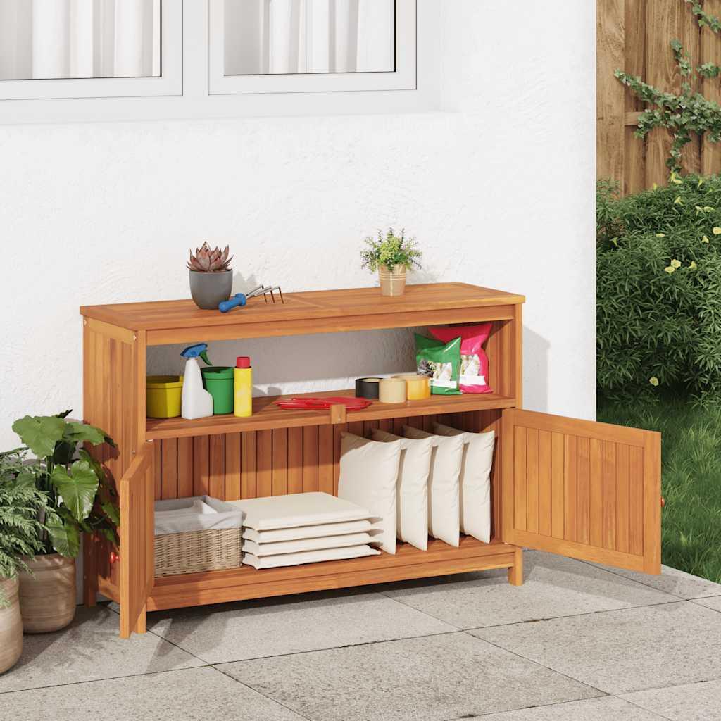 Mesa consola de jardín madera maciza de acacia 110x40x75 cm