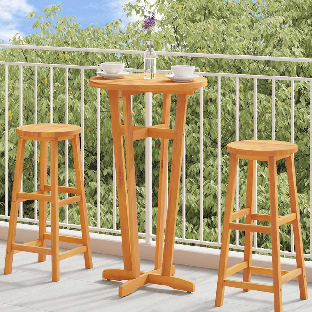 Mesa alta de jardín madera maciza de acacia