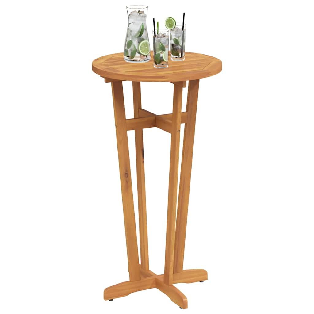 Mesa alta de jardín madera maciza de acacia