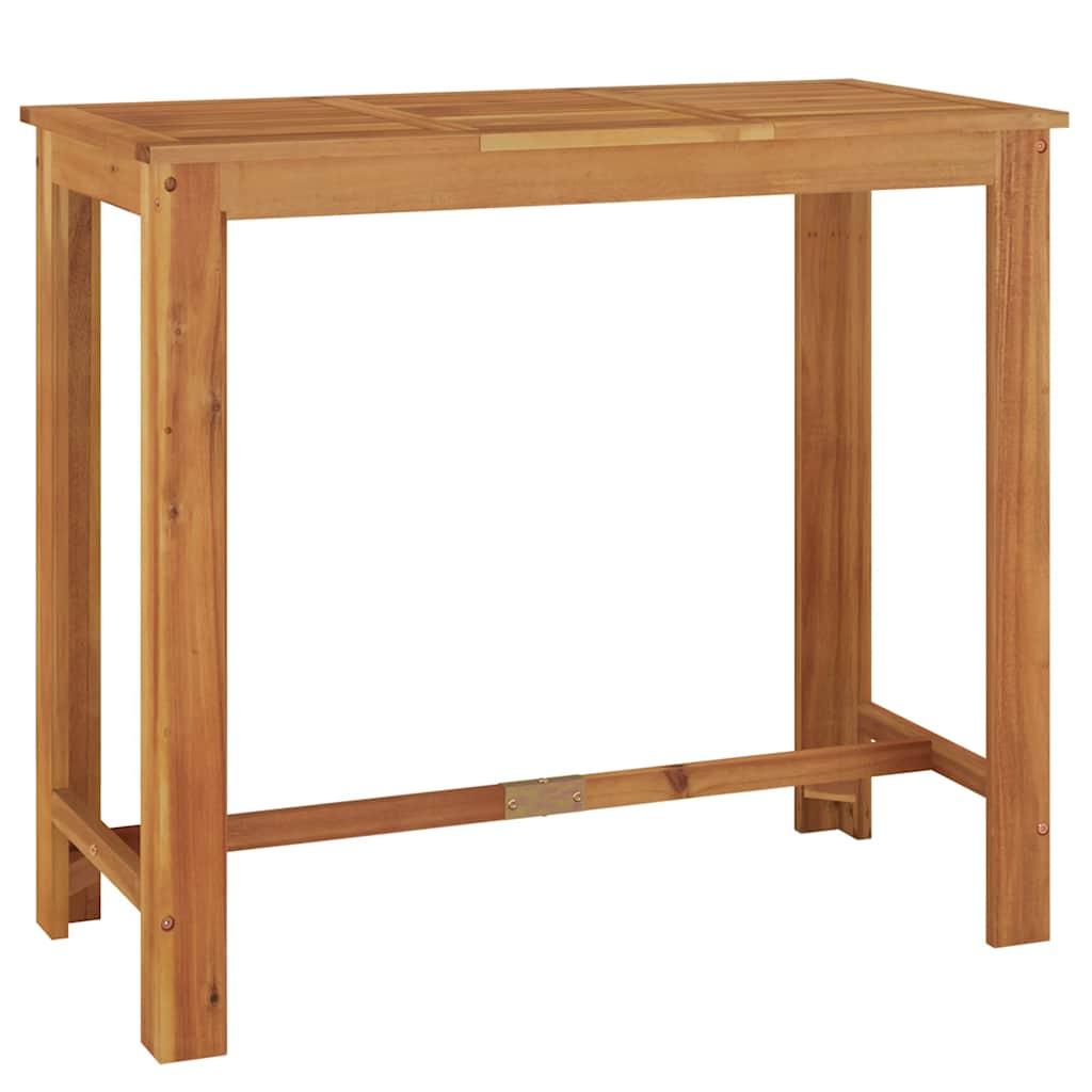 Mesa alta de jardín madera maciza de acacia