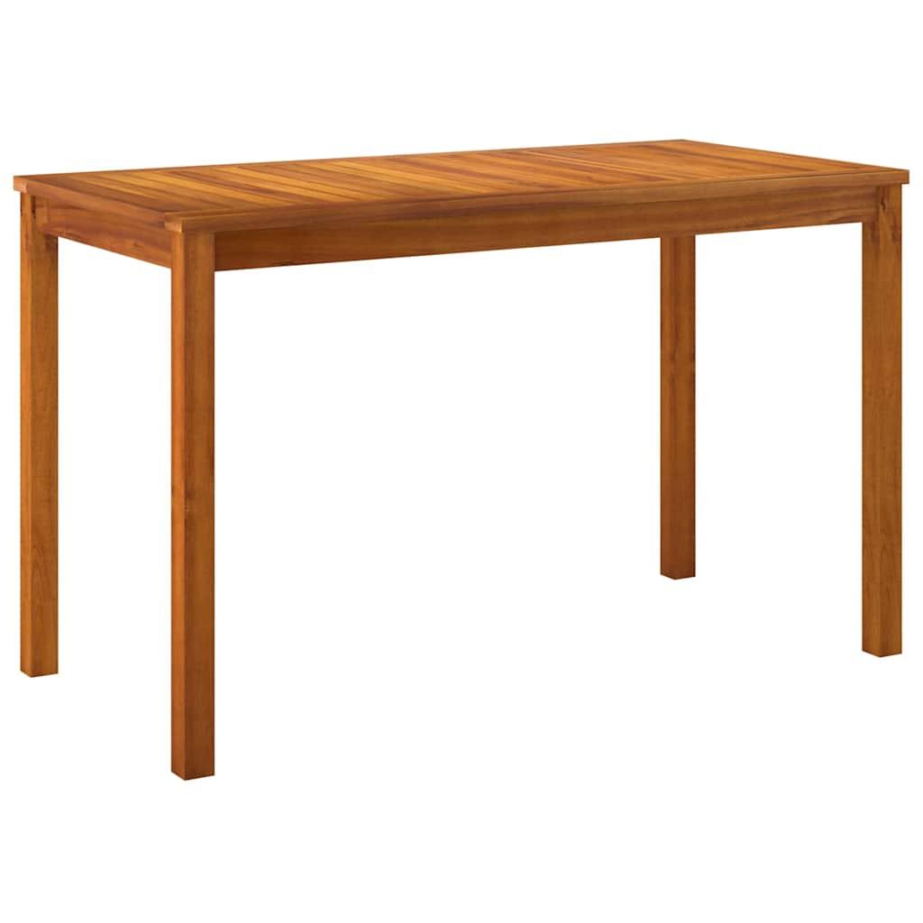 Mesa de jardín madera maciza acacia negro y marrón 123x60x74 cm