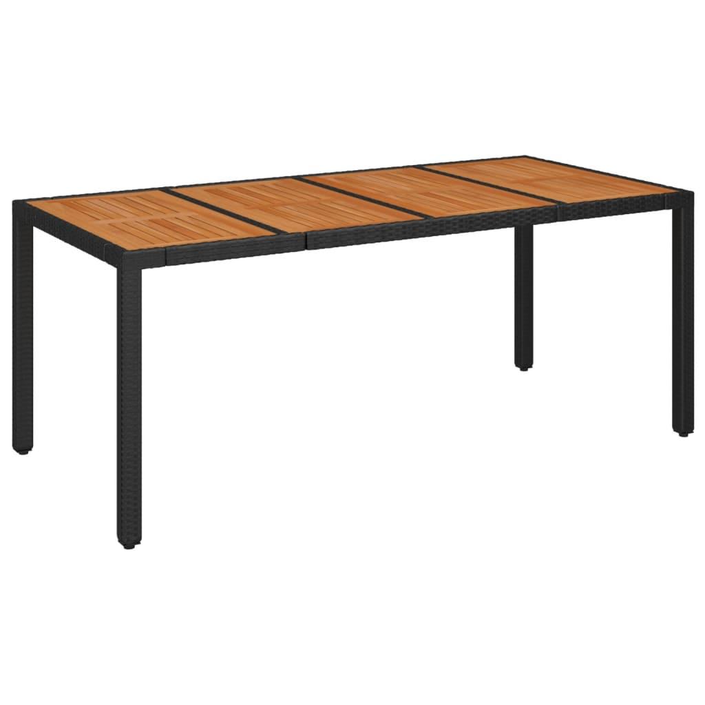 Mesa de jardín superficie de madera ratán PE
