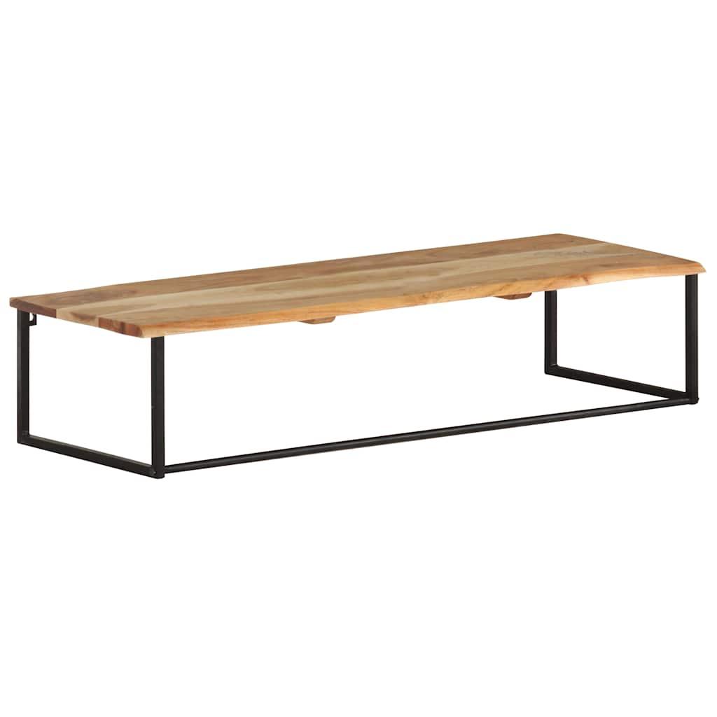 Perchero con borde natural madera maciza de acacia 100x35x22 cm