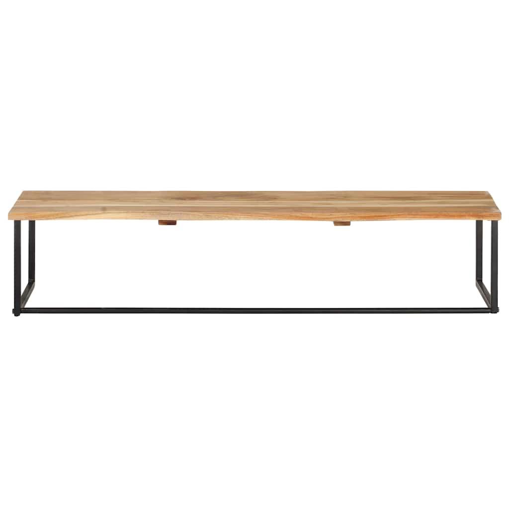 Perchero con borde natural madera maciza de acacia 100x35x22 cm